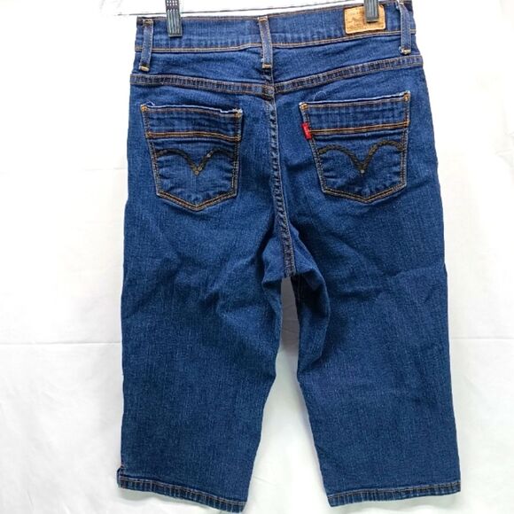 Levi's 512 Prefectly Slimming Stretch Denim Capri Women's 6. Sequined Pockets... - Picture 2 of 11